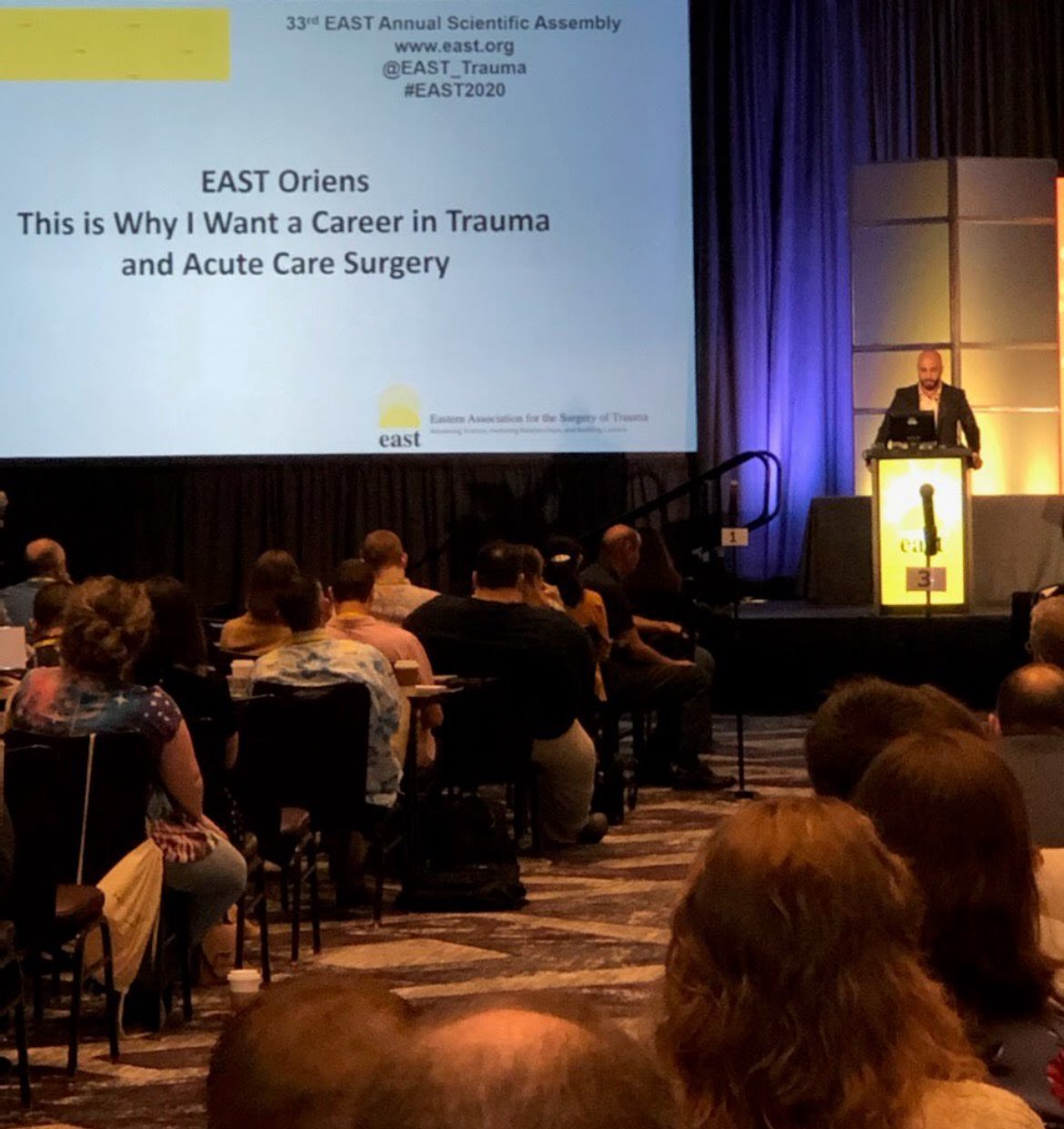 Dr. Mallah presenting at EAST Annual Scientific Assembly